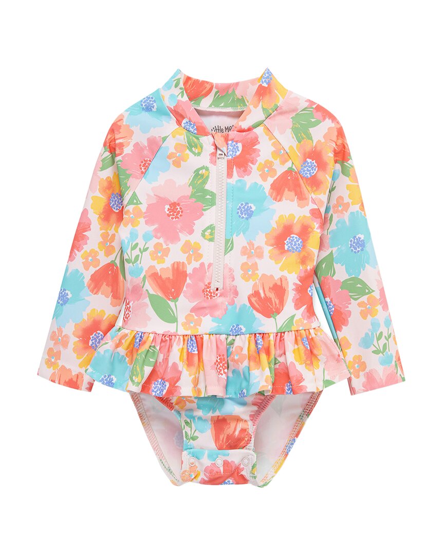 Little Me Multi Floral One-Piece Rashguard