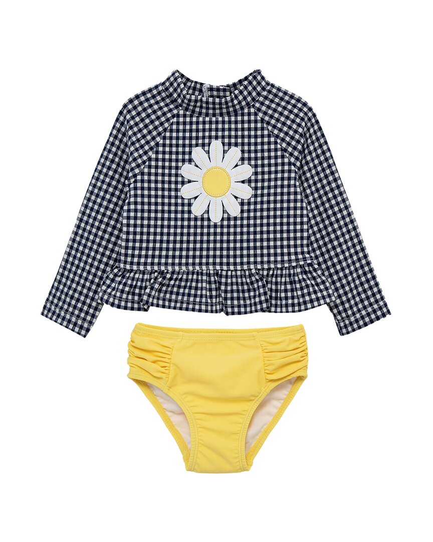Little Me Gingham Daisy Rashguard