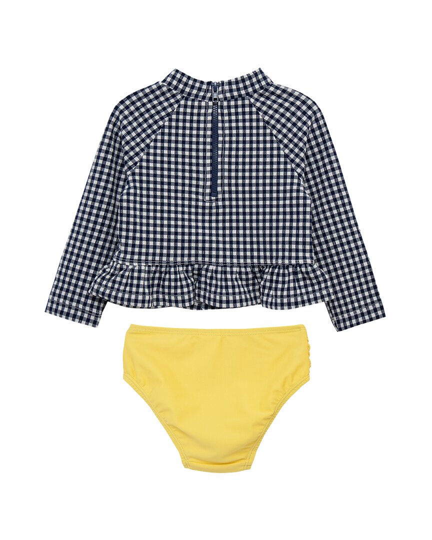 Little Me Gingham Daisy Rashguard