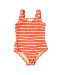 Shade Critters Stripe Girls Crinkle One Piece Swimsuit