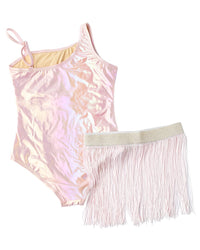Shade Critters Girls Metallic One Shoulder Swimsuit