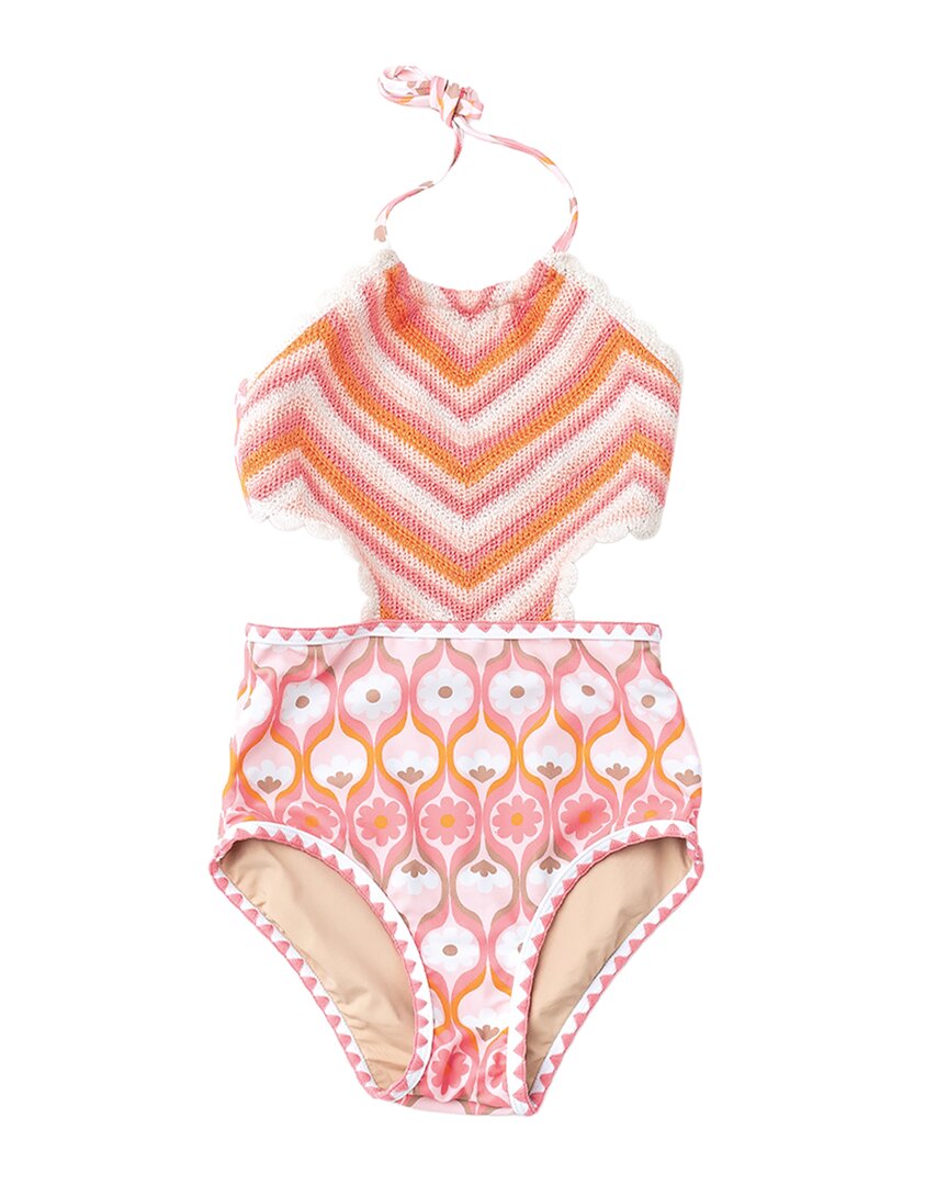 Shade Critters Summer Sorbet Girls Crochet Halter Swimsuit