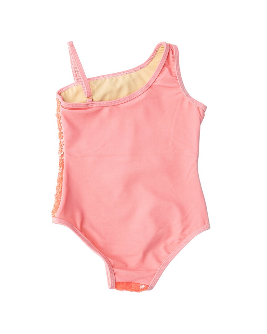 Shade Critters Girls Sequin One-Shoulder One Piece Swimsuit