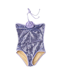 Shade Critters Girls Sequin One Shoulder One Piece Swimsuit