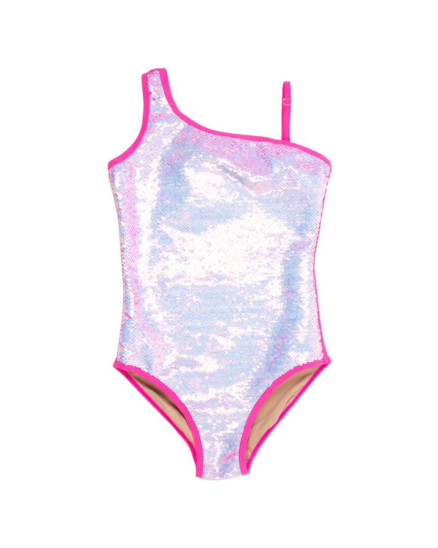 Shade Critters One-Shoulder Flip Sequin Swimsuit