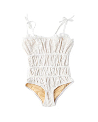 Shade Critters Eyelet Girls Smocked One Piece Swimsuit