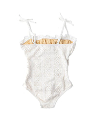 Shade Critters Eyelet Girls Smocked One Piece Swimsuit