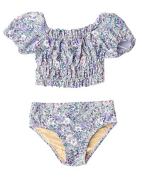 Shade Critters Flower Power Girls Smocked Swimsuit