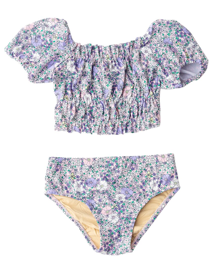 Shade Critters Flower Power Girls Smocked Swimsuit