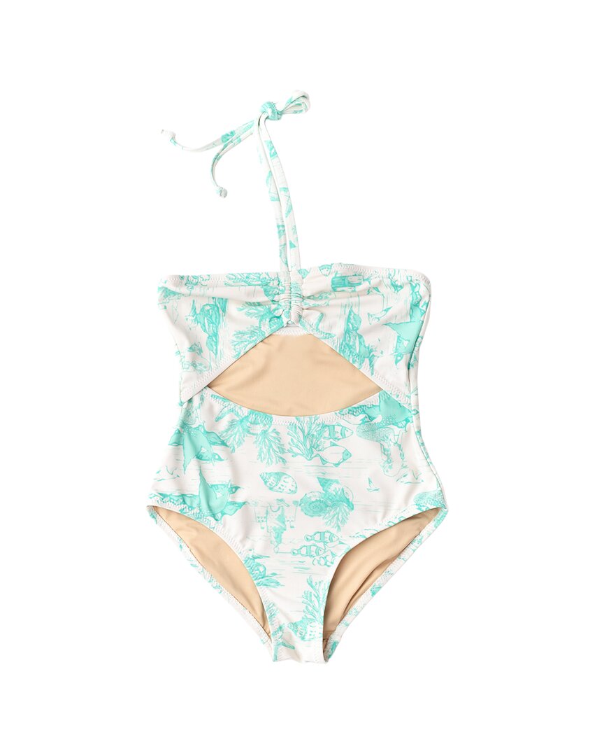 Shade Critters Mermaid Toile Girls Halter Cut Out Swimsuit
