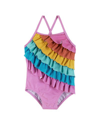 Andy & Evan Ruffle Detail Swimsuit 0 - 3 M Purple