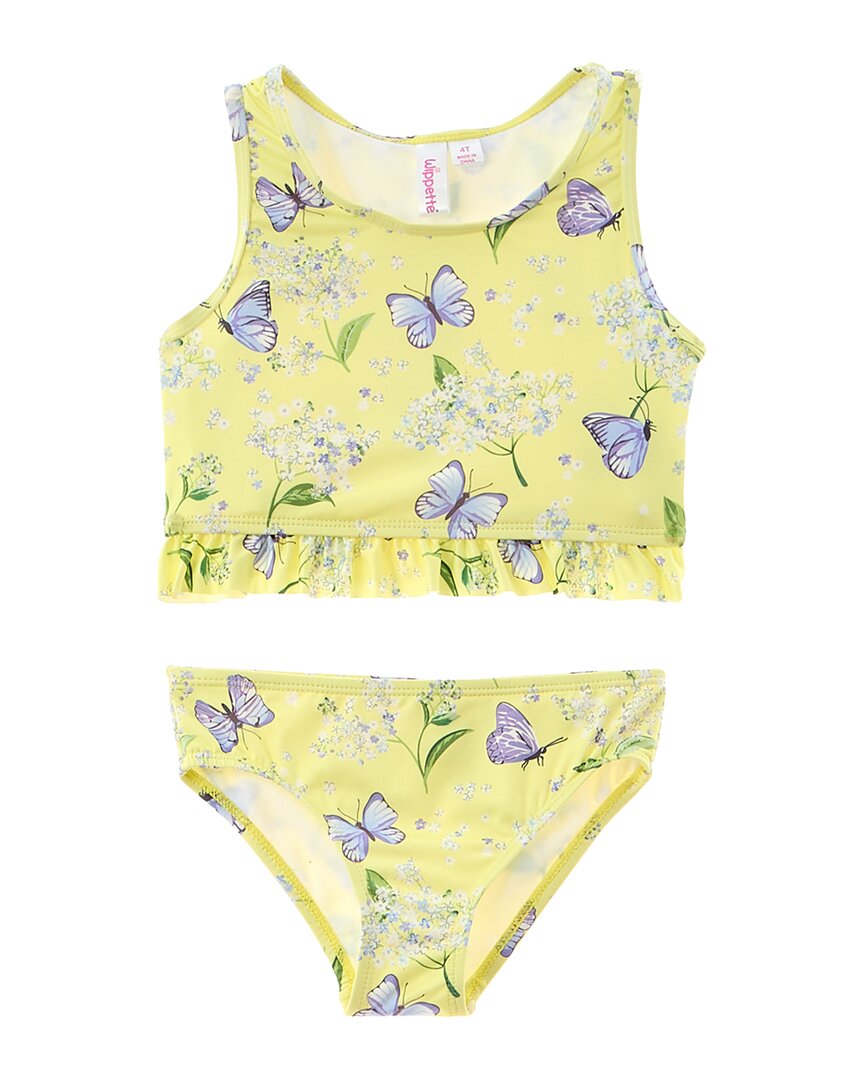 Wippette Girls  2Pc Tankini Swim Set, 24M, Yellow