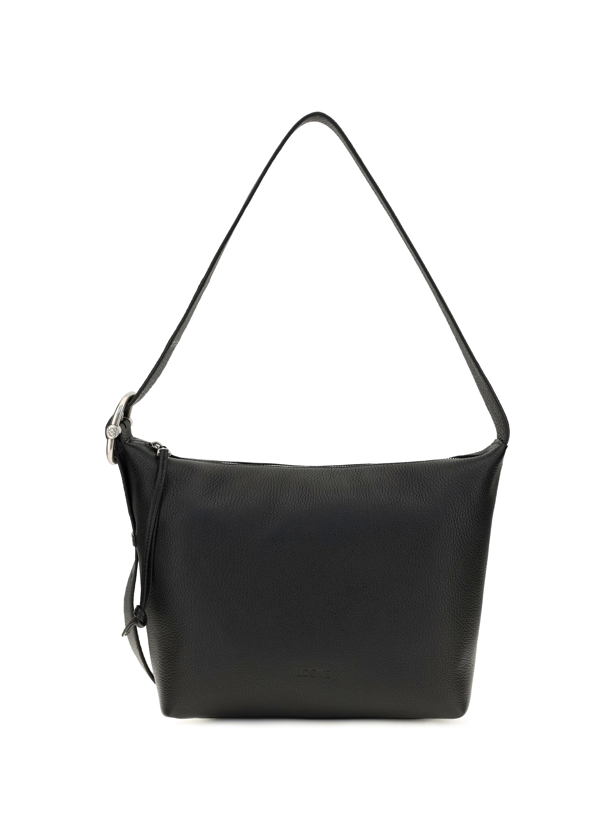 Loewe Men Medium Loop Hobo Bag In Grained Calfskin