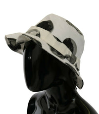 Dolce & Gabbana White Cotton Big Polka Dot Pattern Bucket Women's Hat
