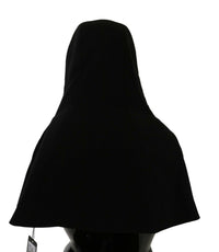 Dolce & Gabbana Black Wool Whole Head Hooded Scarf Women's Hat