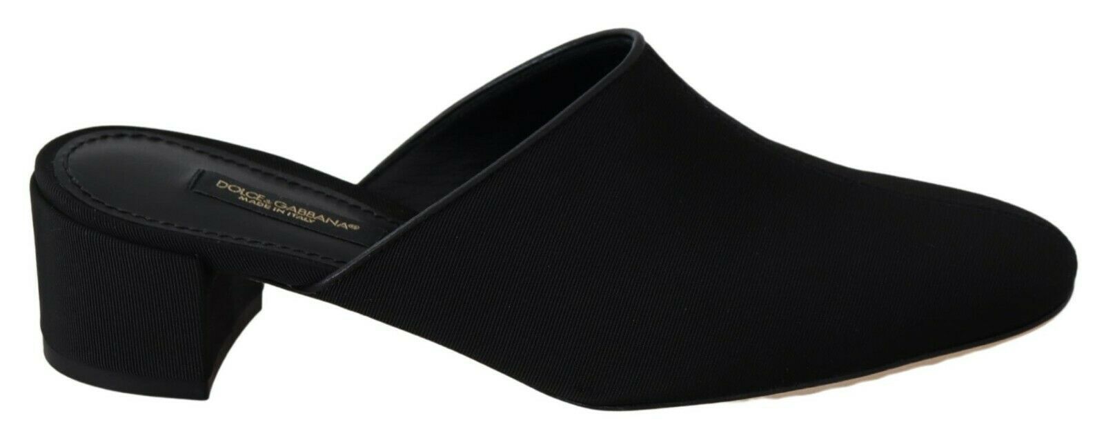 Dolce & Gabbana Dolce & Gabbana Black Grosgrain Slides Sandals Women Women's Shoes