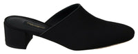 Dolce & Gabbana Dolce & Gabbana Black Grosgrain Slides Sandals Women Women's Shoes