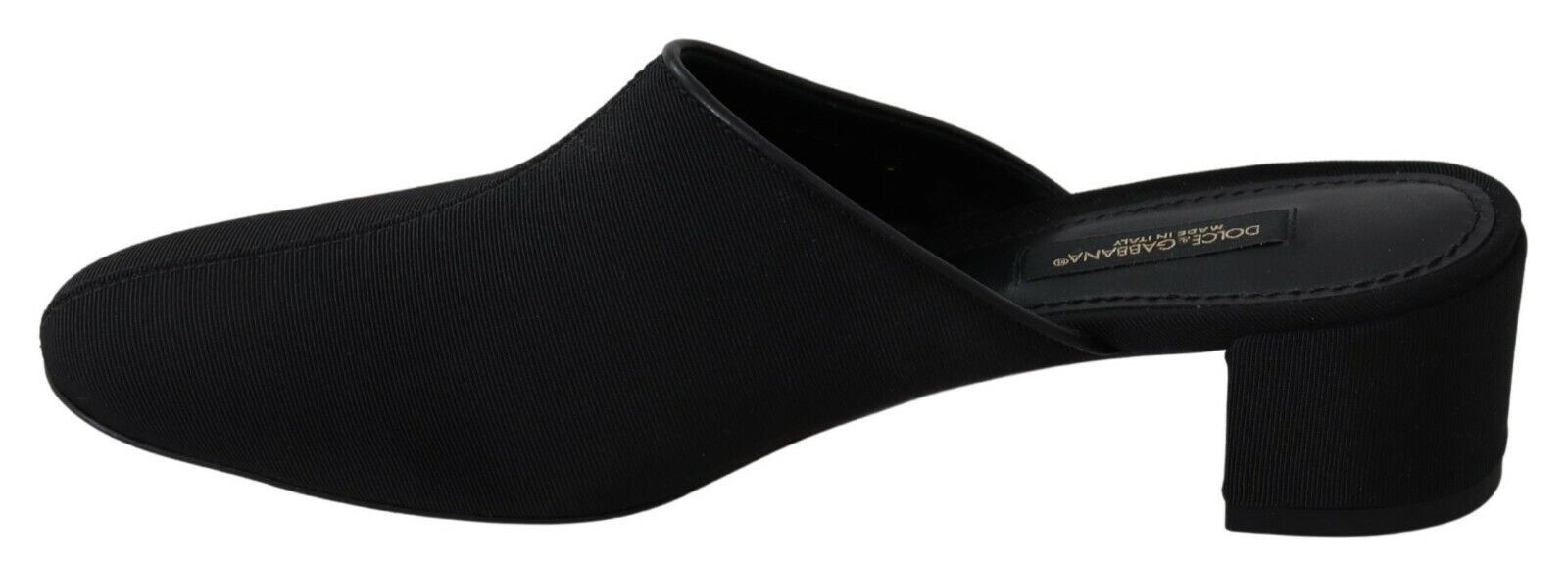 Dolce & Gabbana Dolce & Gabbana Black Grosgrain Slides Sandals Women Women's Shoes