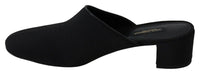 Dolce & Gabbana Dolce & Gabbana Black Grosgrain Slides Sandals Women Women's Shoes