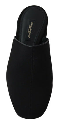 Dolce & Gabbana Dolce & Gabbana Black Grosgrain Slides Sandals Women Women's Shoes
