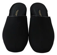 Dolce & Gabbana Dolce & Gabbana Black Grosgrain Slides Sandals Women Women's Shoes