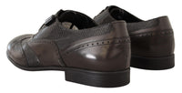 Dolce & Gabbana Dolce & Gabbana Brown Lizard Skin Leather Oxford Dress Men's Shoes