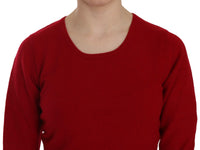 MILA SCHÖN Red Round Neck Pullover Cashmere Women's Sweater