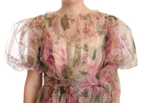 Dolce & Gabbana Multicolor Floral Print Long Maxi Gown Women's Dress