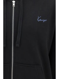 Kenzo Men Kenzio Signature Embroidered Cotton Zip Hoodie