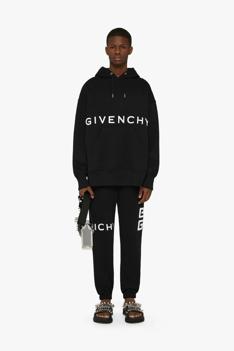 Givenchy Slim Fit Embroidered Trousers_Black
