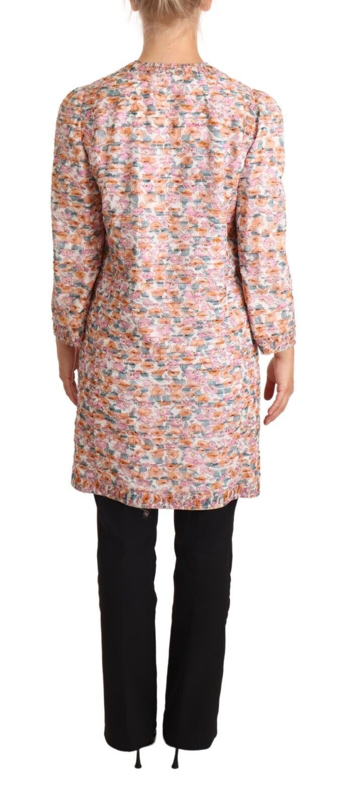 Dolce & Gabbana Dolce & Gabbana Multicolor Floral Print Silk Trench Coat Women's Jacket