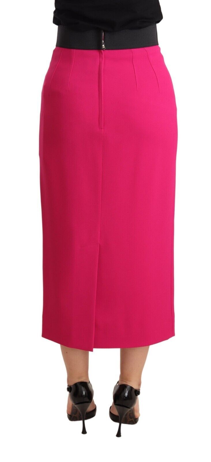 Dolce & Gabbana Pink High Waist Stretch Pencil Straight Women's Skirt
