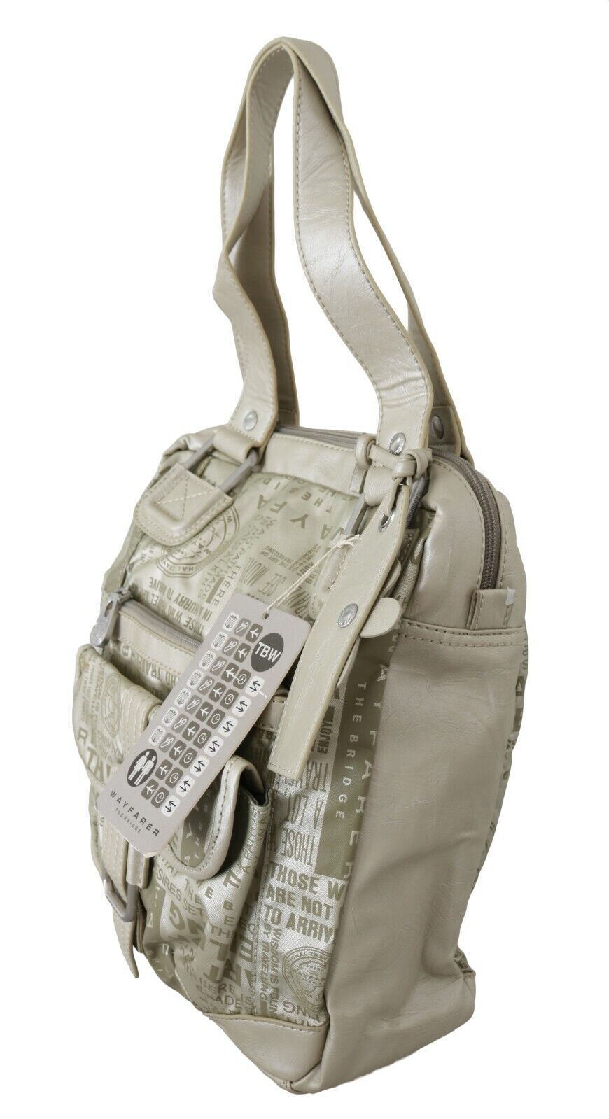 WAYFARER White Printed Handbag Shoulder Fabric Women's Purse