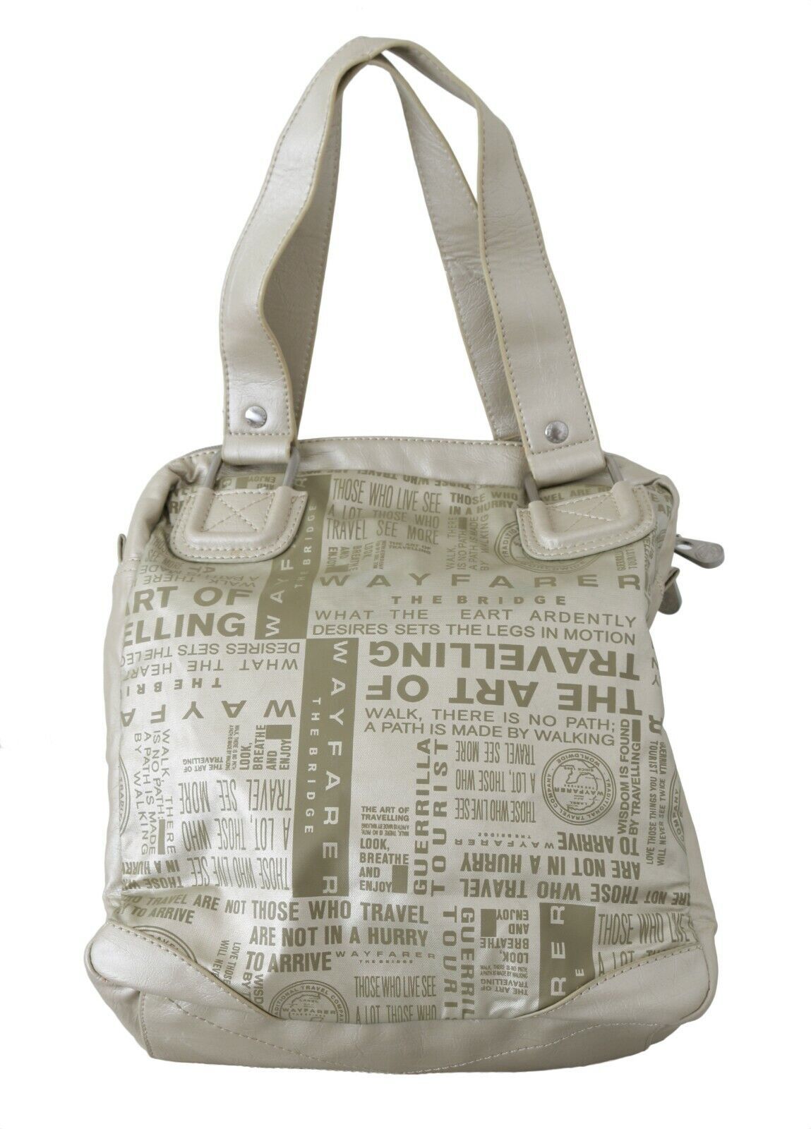 WAYFARER White Printed Handbag Shoulder Fabric Women's Purse