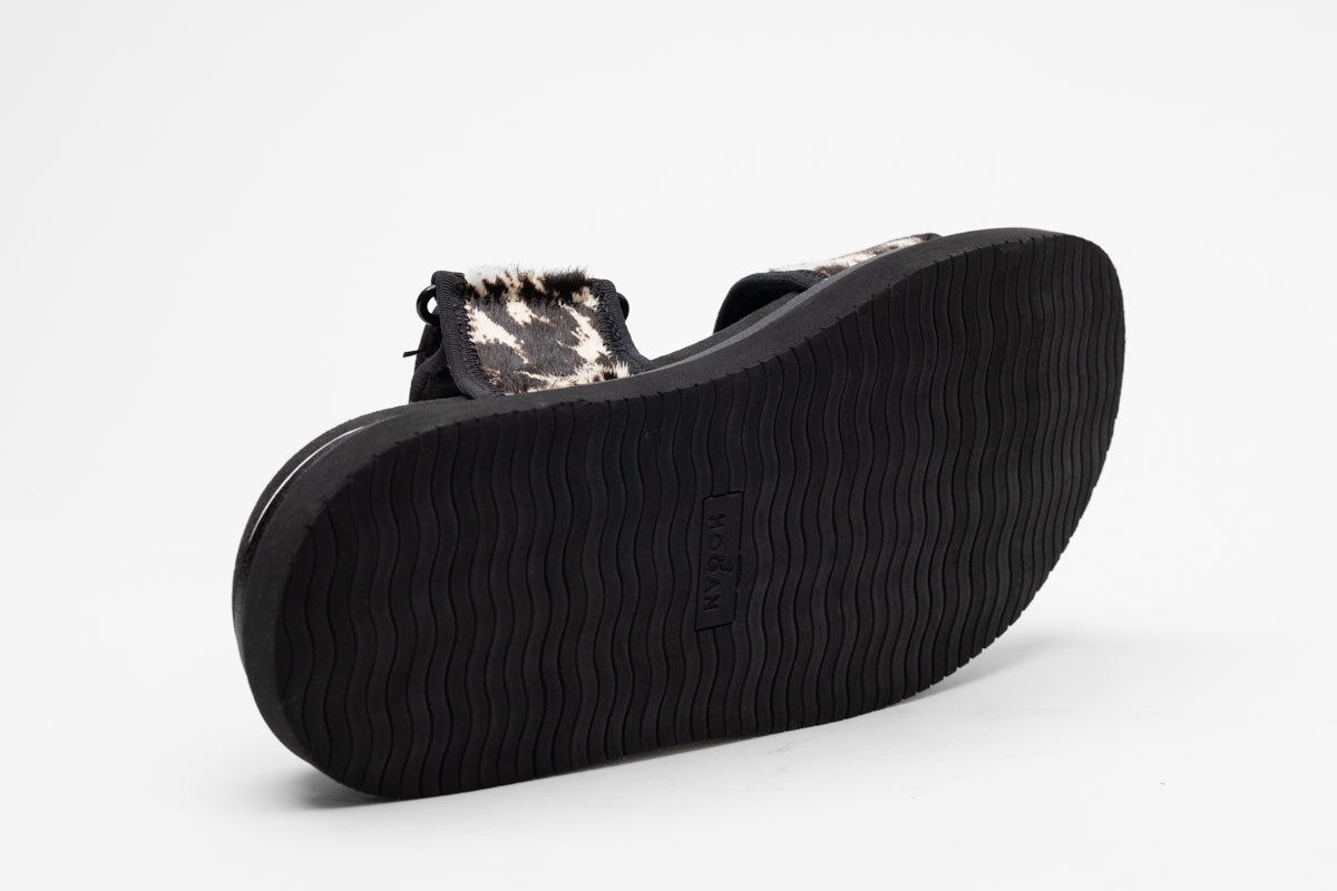 Hogan Double-Strap Flat Sandals