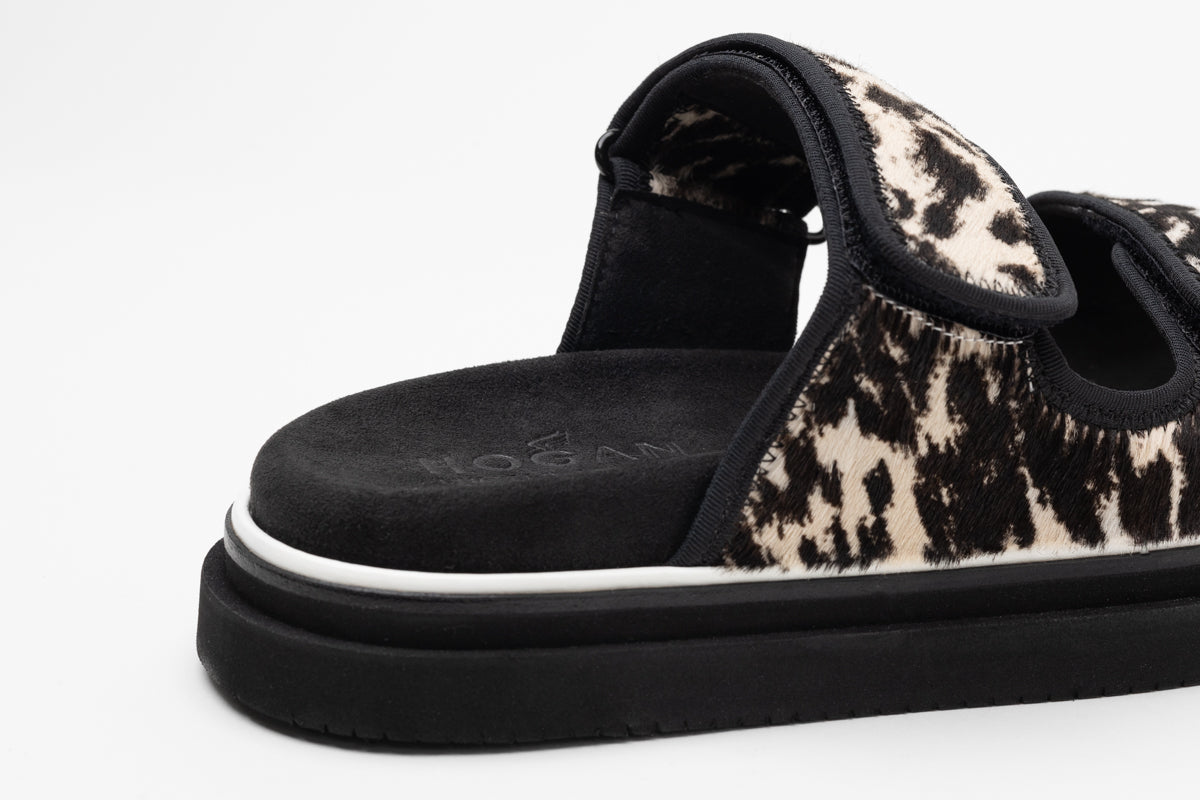 Hogan Double-Strap Flat Sandals