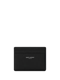 SAINT LAURENT Saint Laurent Men Grain De Poudre Leather Cardholder
