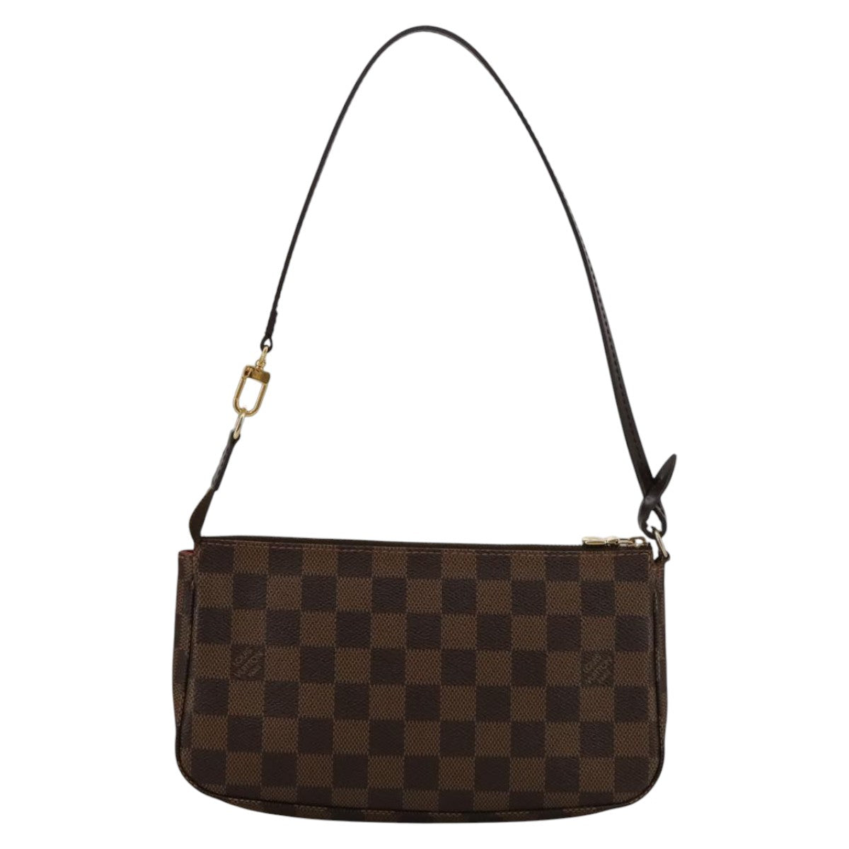 Louis Vuitton Pochette Accessoire Brown Canvas Clutch Bag (Pre-Owned)
