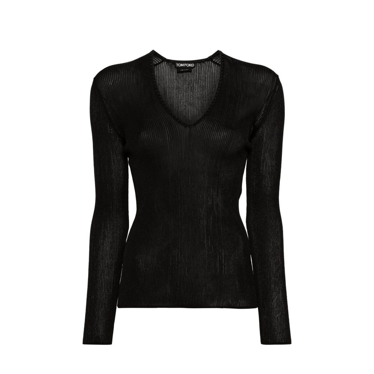 Tom Ford Tom Ford Sheer Fine-Ribbed Top Women