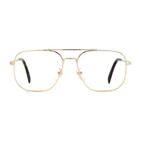 David Beckham David Beckham Eyeglasses Square Full Rim, Gold Frame and Clear Demo Lenses Lens DB10960J5G00