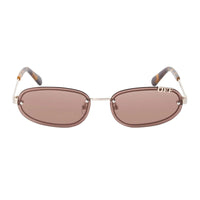 Off-White Sunglasses Oval Rimless, Gold Frame and Dark Grey Lens OERI13MMIAMI7607