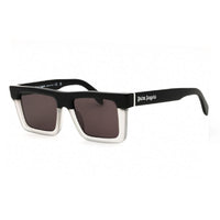 Palm Angels Sunglasses Square Full Rim, Black Grey Frame and Dark Grey Lens PERI109NAPA0907