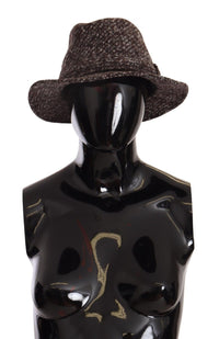 Dolce & Gabbana Gray Melange Blended Textured Tweed Women's Hat