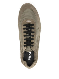 PRADA Prada Men Collapse Re-Nylon And Suede Elasticized Sneakers