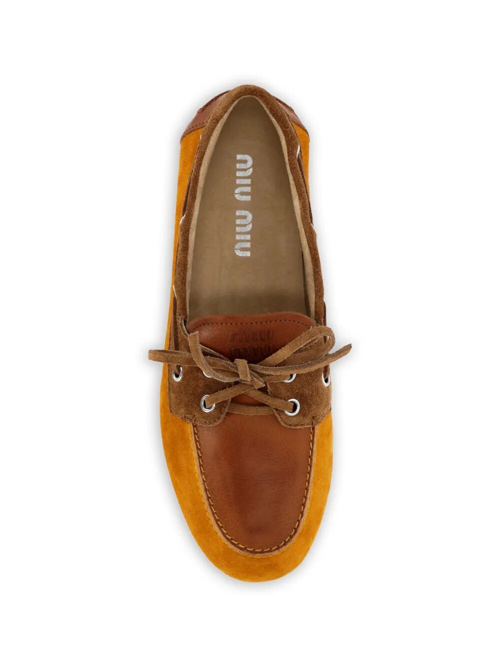 Miu Miu Women Suede Loafers With Laces