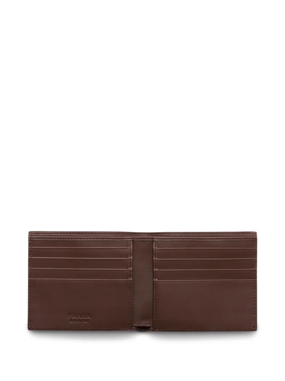 PRADA Grained Leather Bi-Fold Wallet Women