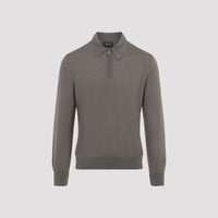 Brioni Long Sleeves Zip Polo Men