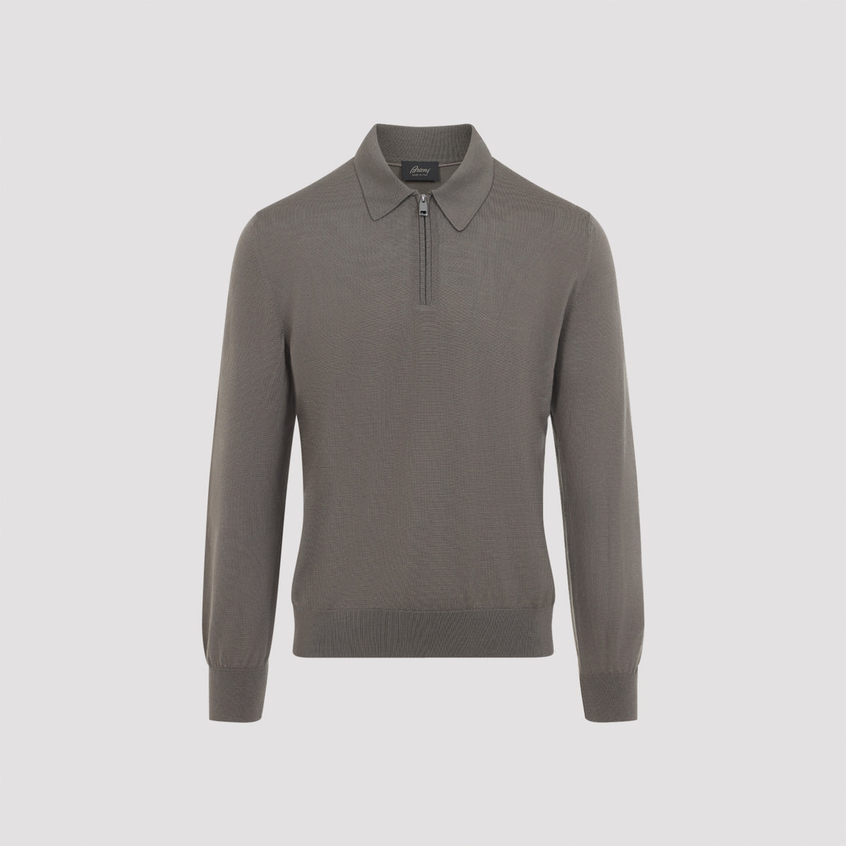 Brioni Long Sleeves Zip Polo Men