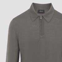Brioni Long Sleeves Zip Polo Men