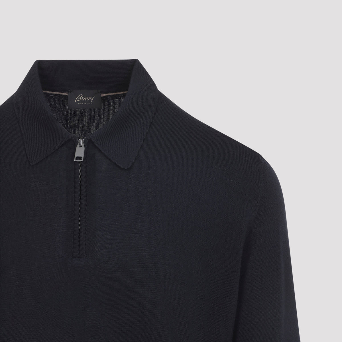 Brioni Long Sleeves Zip Polo Men